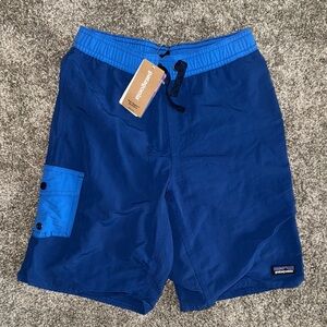 Patagonia Blue Cargo Shorts with Elastic Waistband